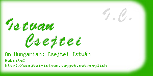 istvan csejtei business card